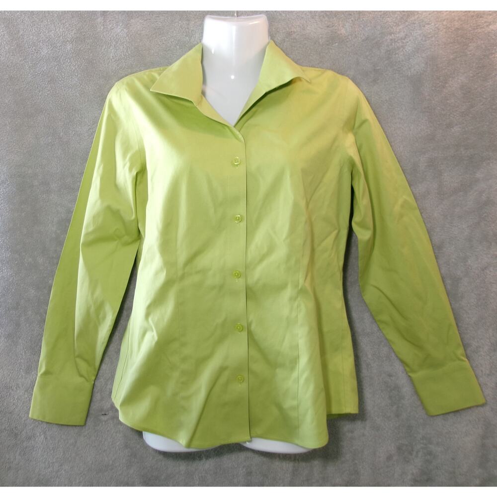 Chico's Lime Green Button-Up Blouse